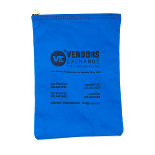 VE7605 - ZIPPER CLOTH BAG, 8 1/2 X 12, BLUE