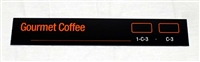 GOURMET COFFE LABEL  NATIONAL 673 COFFEE VENDING MACHINE